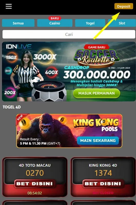 1cara menigisi form deposit