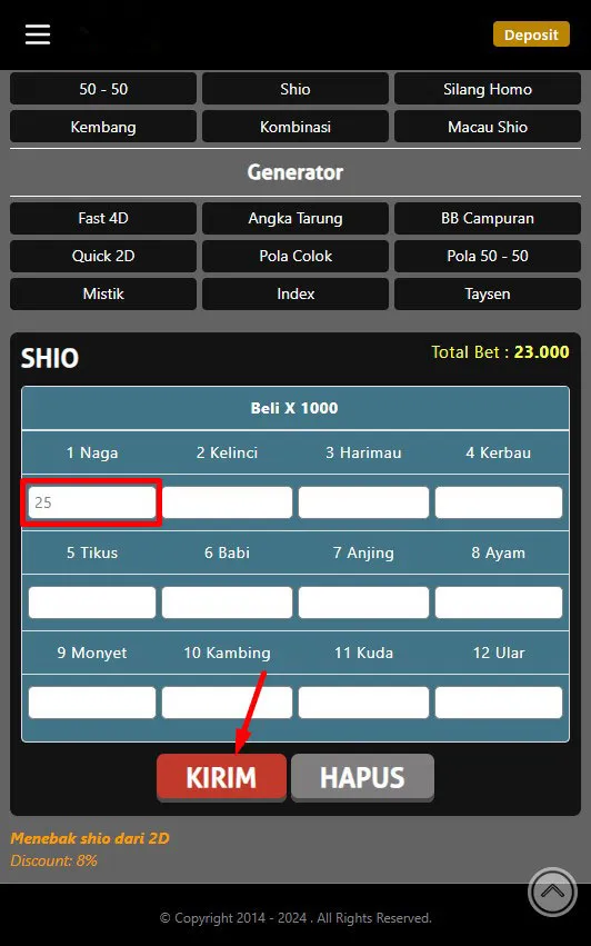 CARA PASANG TOGEL SHIO