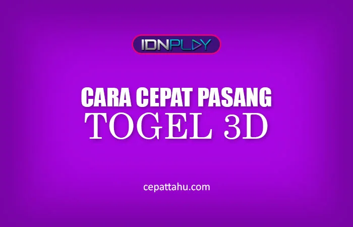 CARA PASANG TOGEL 3D