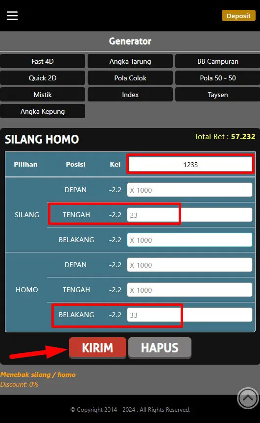 CARA PASANG TOGEL SILANG HOMO
