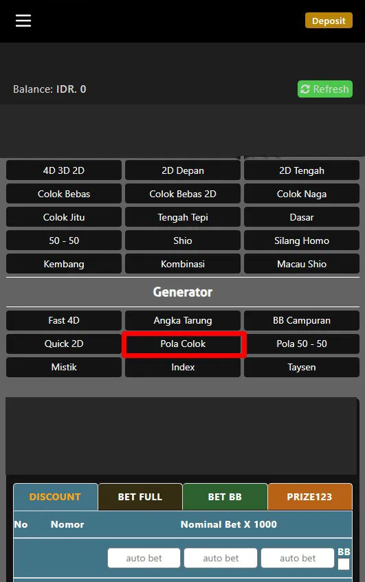 CARA PASANG TOGEL POLA COLOK