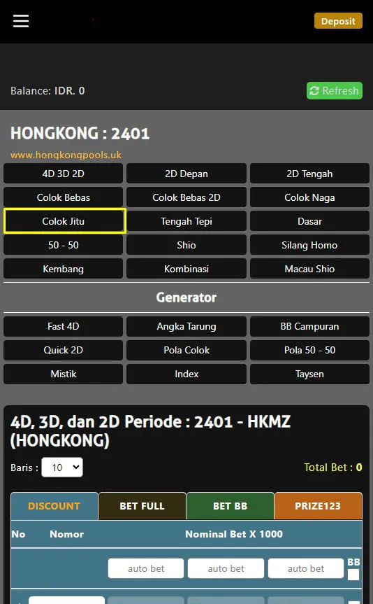 CARA PASANG TOGEL COLOK JITU