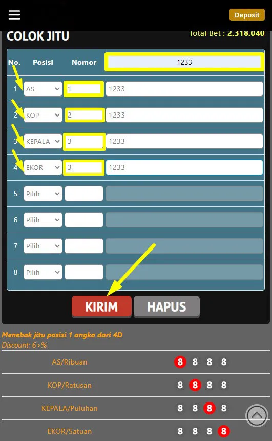 CARA PASANG TOGEL COLOK JITU